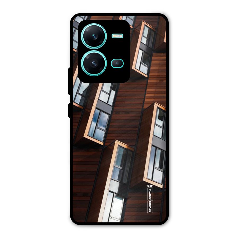Window Abstract Metal Back Case for Vivo V25