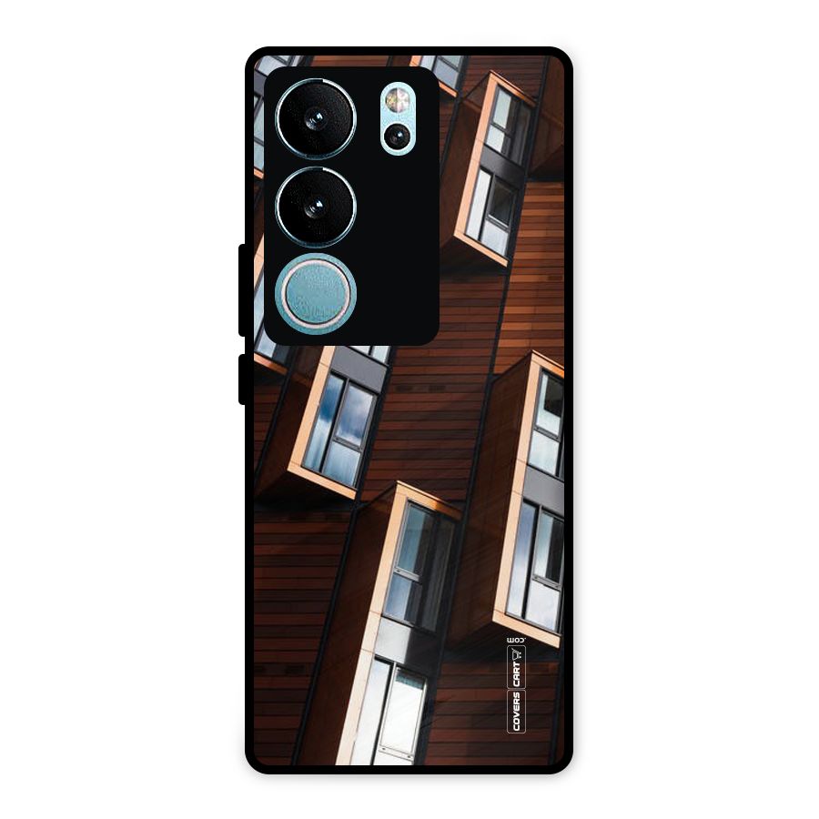 Window Abstract Metal Back Case for Vivo V29