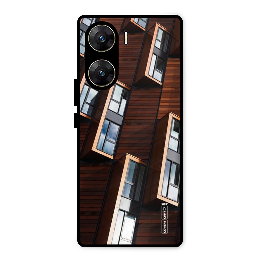 Window Abstract Metal Back Case for Vivo V29e