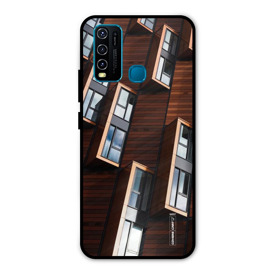 Window Abstract Metal Back Case for Vivo Y30