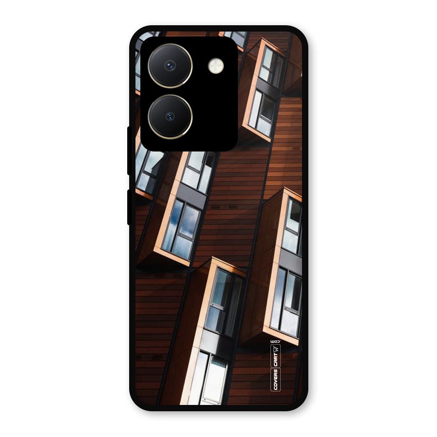 Window Abstract Metal Back Case for Vivo Y36