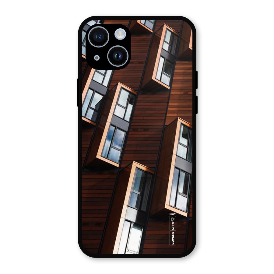 Window Abstract Metal Back Case for iPhone 14