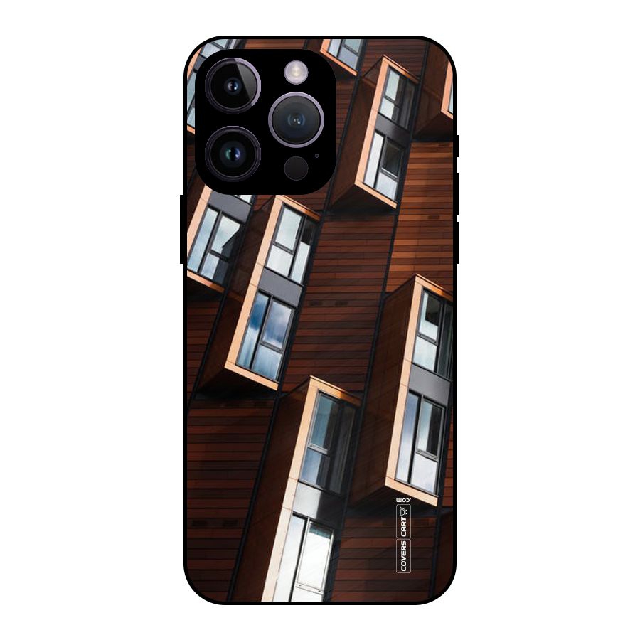 Window Abstract Metal Back Case for iPhone 14 Pro Max