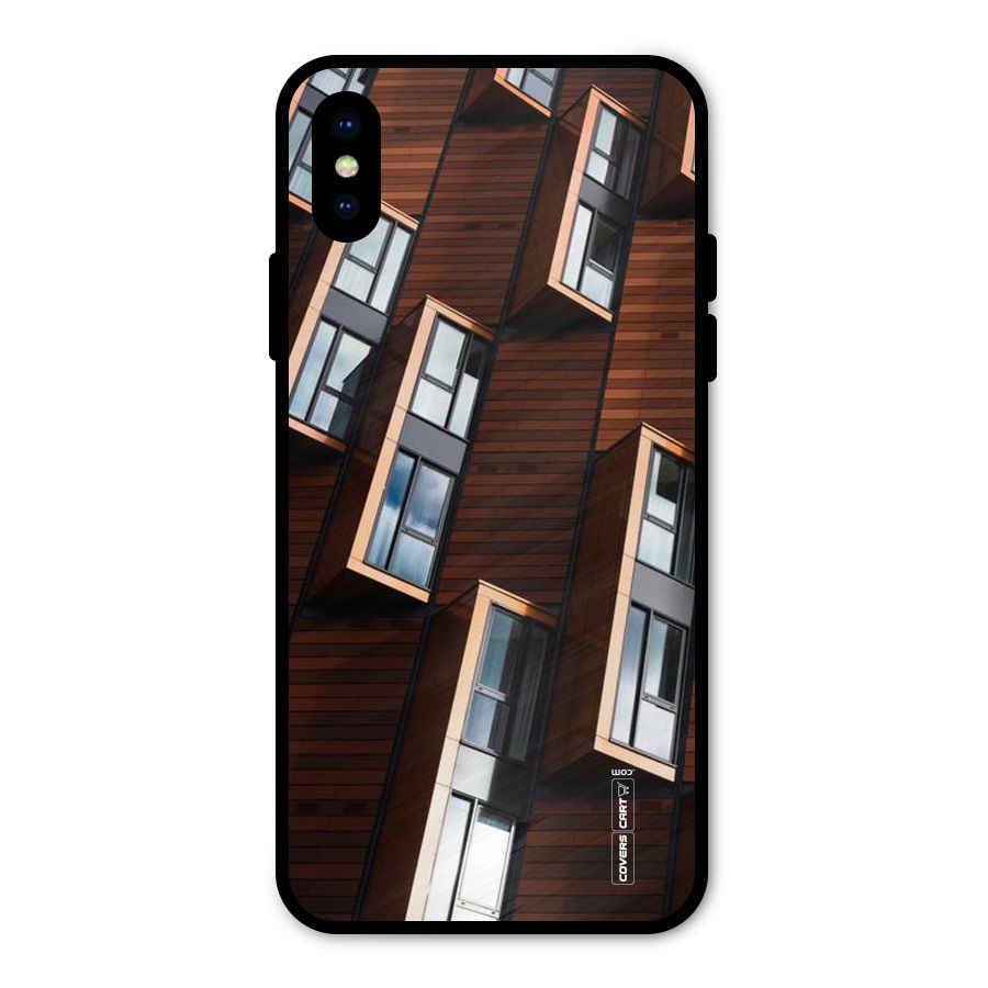 Window Abstract Metal Back Case for iPhone X