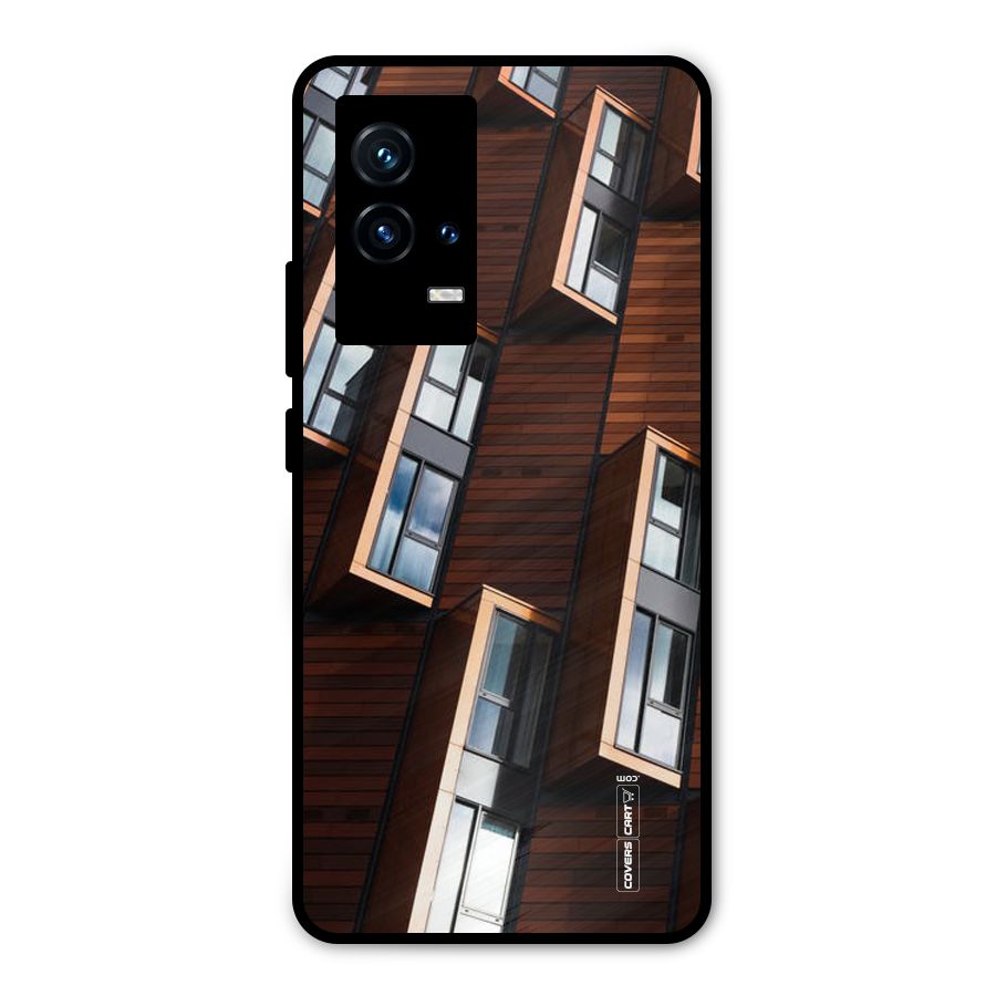 Window Abstract Metal Back Case for iQOO 9 5G