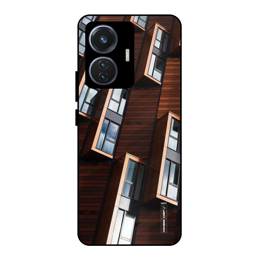 Window Abstract Metal Back Case for iQOO Z6 44W