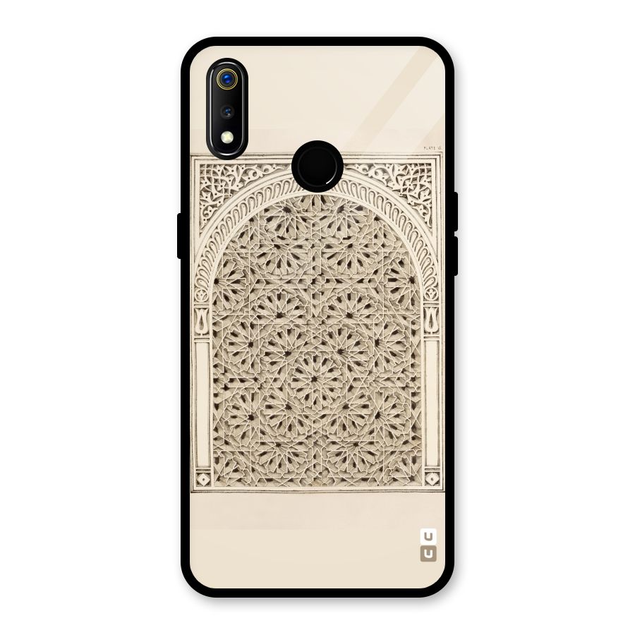 Window Ornaments Glass Back Case for Realme 3i