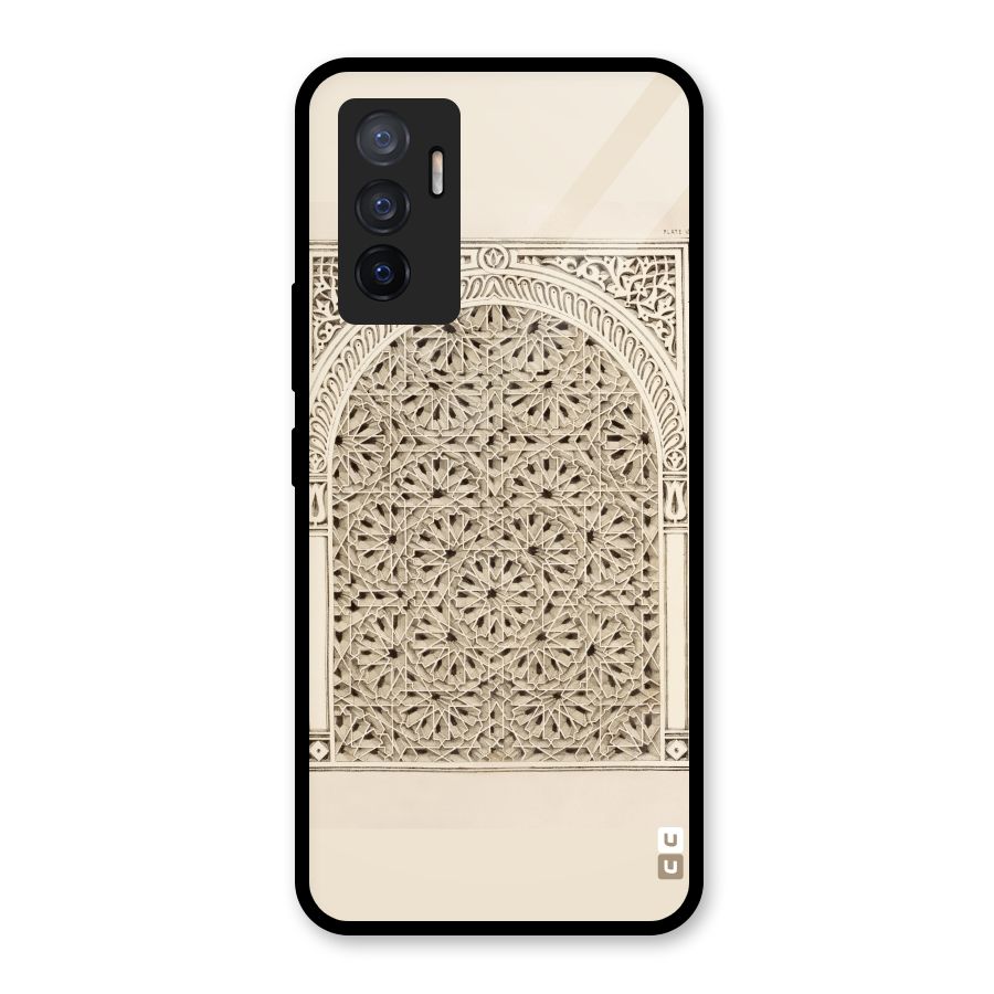 Window Ornaments Glass Back Case for Vivo V23e
