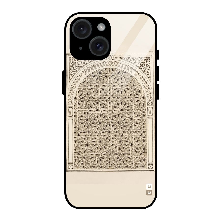 Window Ornaments Glass Back Case for iPhone 15