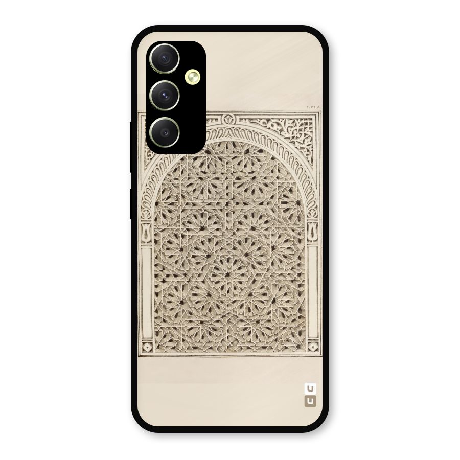 Window Ornaments Metal Back Case for Galaxy A34