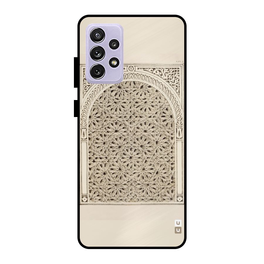Window Ornaments Metal Back Case for Galaxy A72