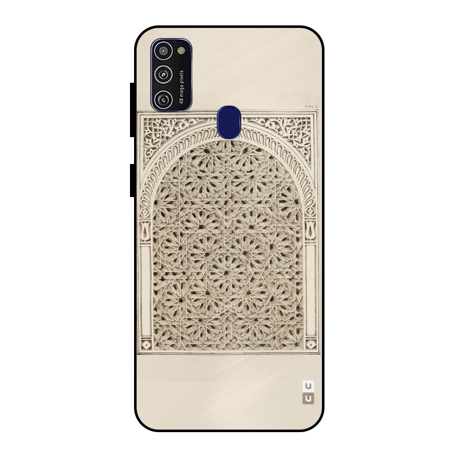 Window Ornaments Metal Back Case for Galaxy M21