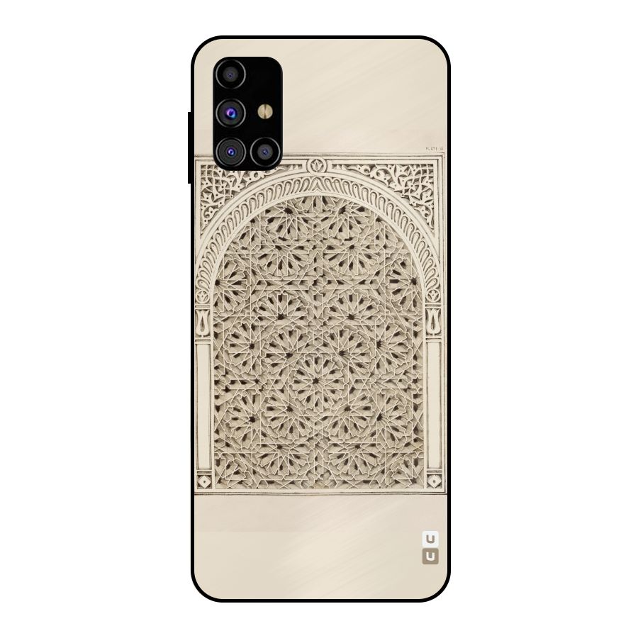 Window Ornaments Metal Back Case for Galaxy M31s