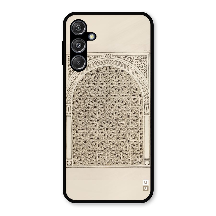Window Ornaments Metal Back Case for Galaxy M34 5G