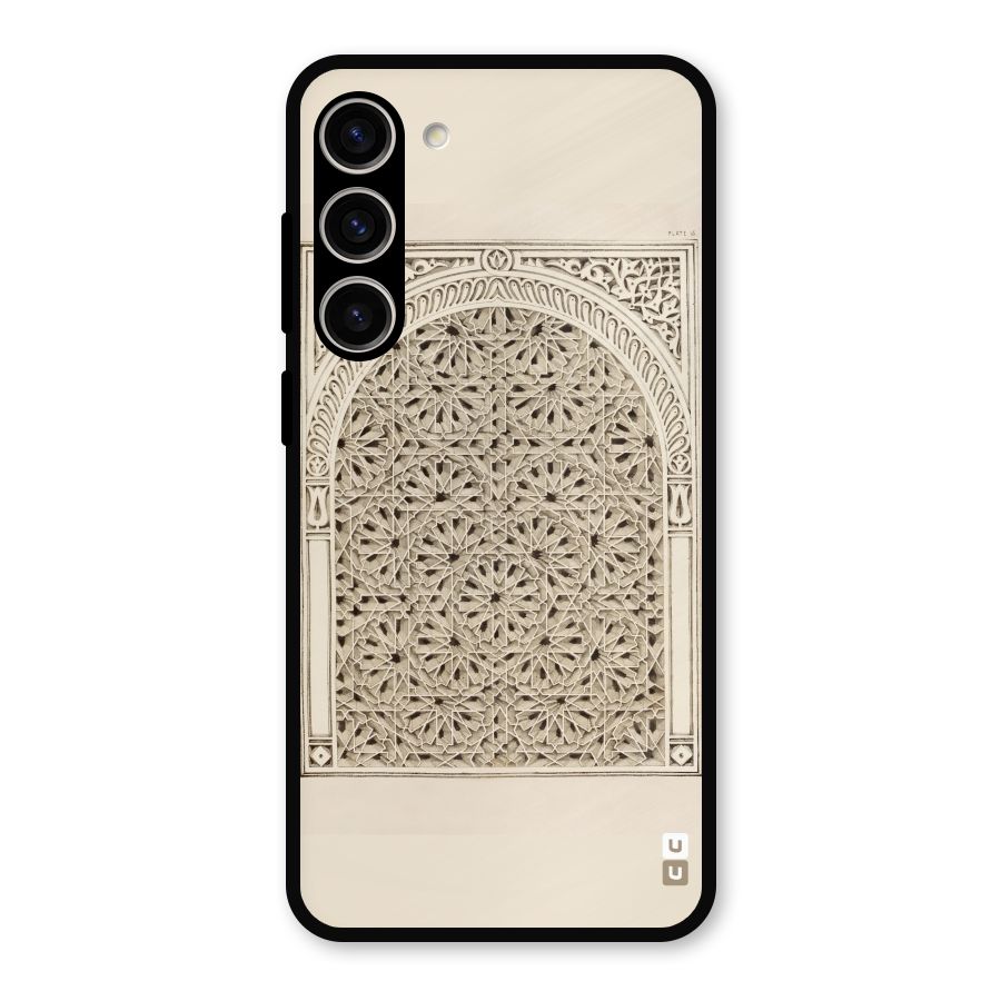 Window Ornaments Metal Back Case for Galaxy S23 Plus