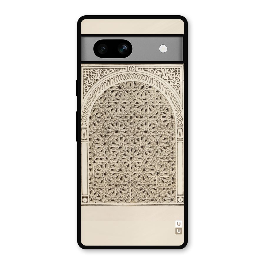 Window Ornaments Metal Back Case for Google Pixel 7a