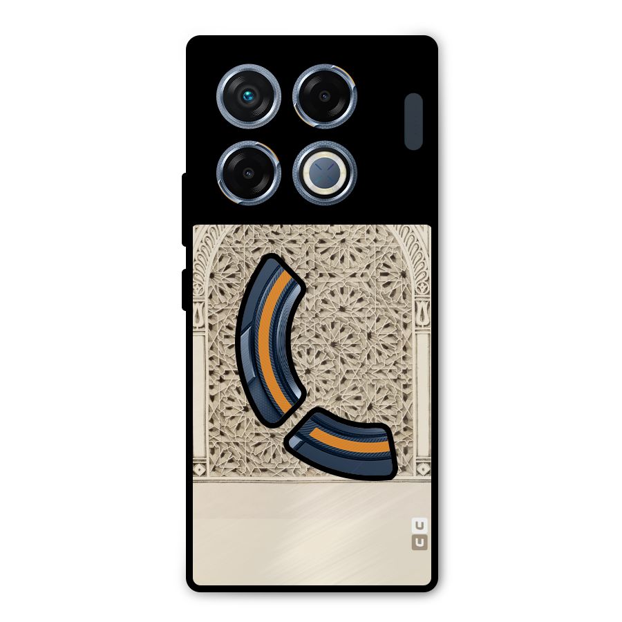 Window Ornaments Metal Back Case for Infinix GT 20 Pro