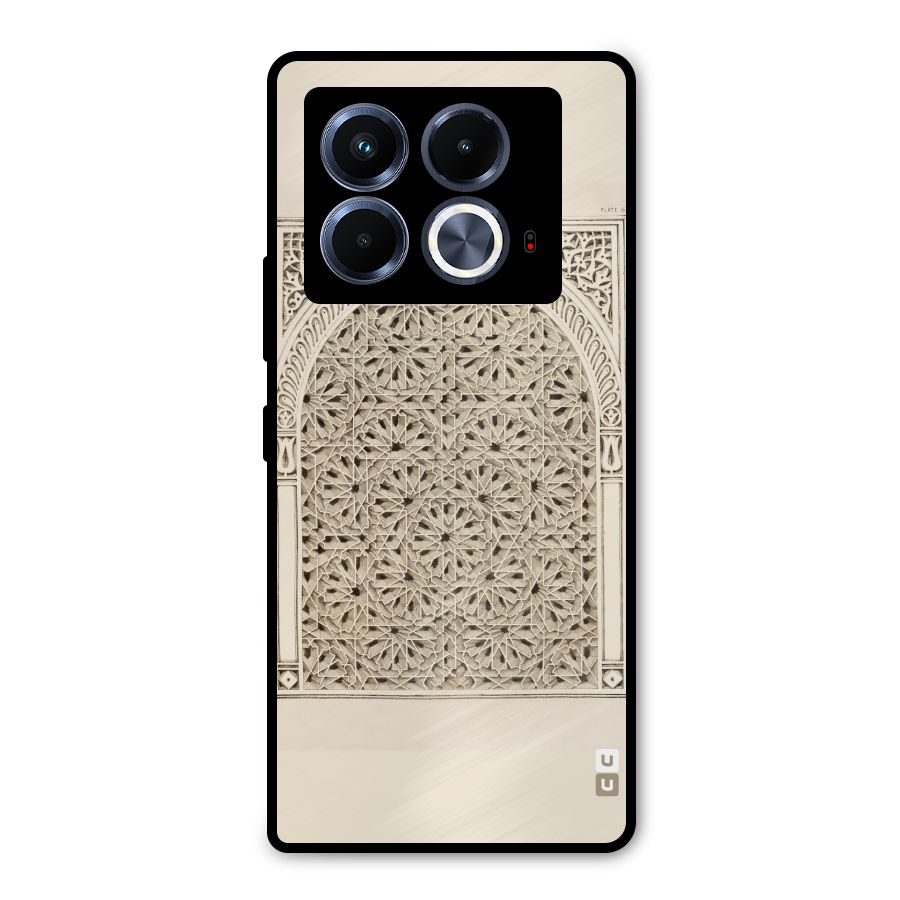 Window Ornaments Metal Back Case for Infinix Note 40 5G