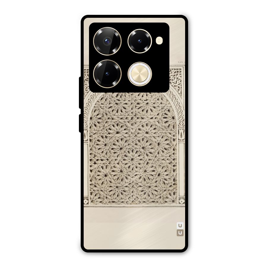 Window Ornaments Metal Back Case for Infinix Note 40 Pro