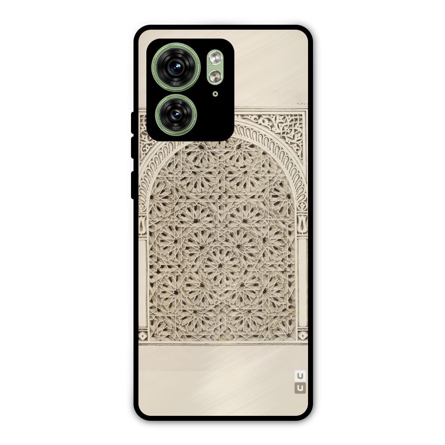 Window Ornaments Metal Back Case for Motorola Edge 40 5G
