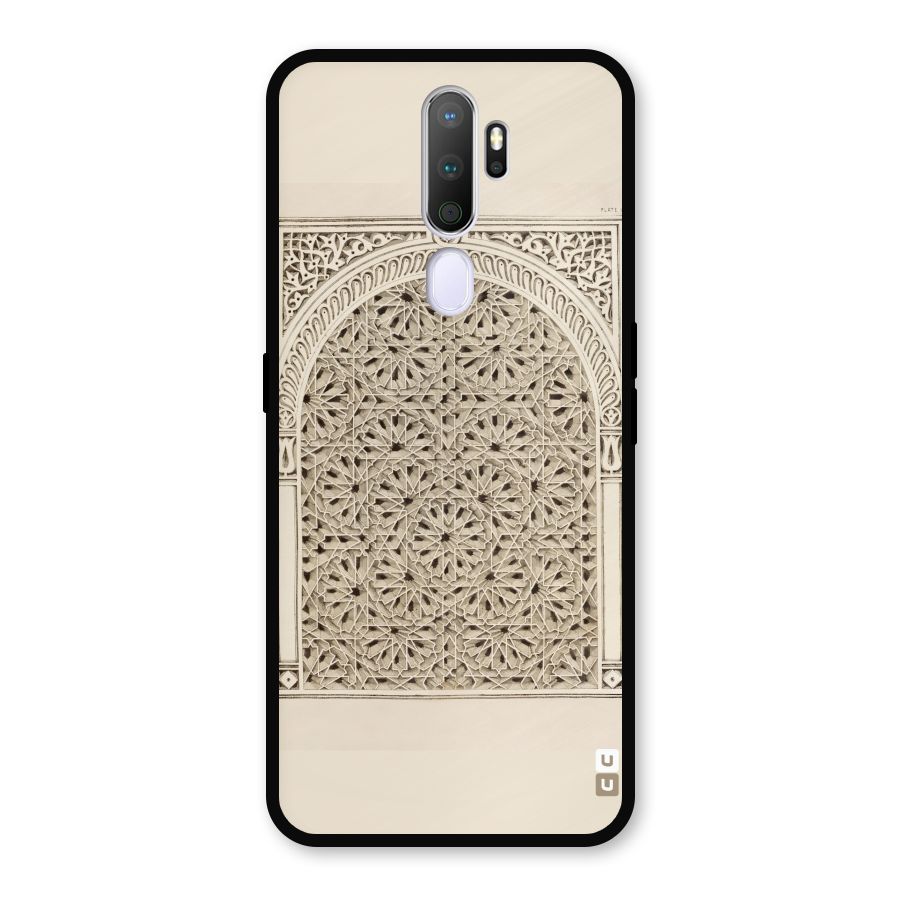 Window Ornaments Metal Back Case for Oppo A5 (2020)