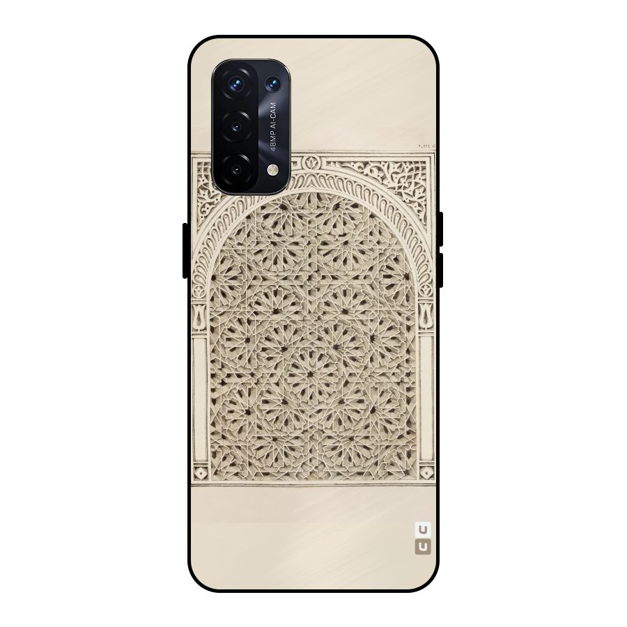 Window Ornaments Metal Back Case for Oppo A74 5G