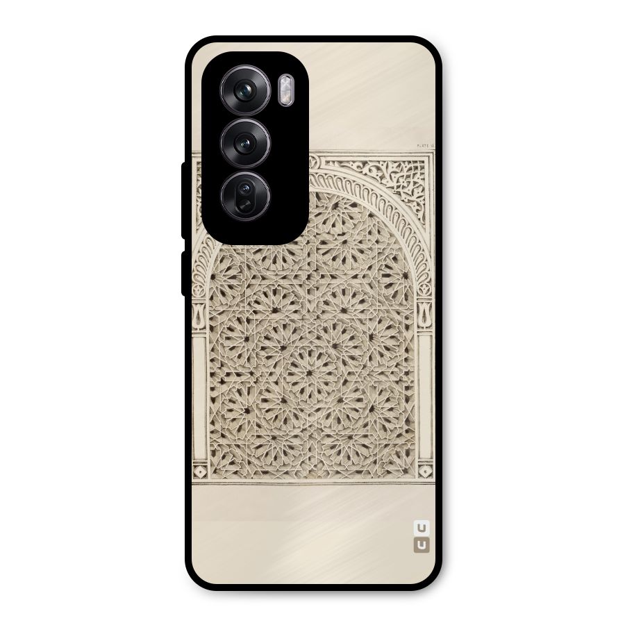 Window Ornaments Metal Back Case for Oppo Reno12 Pro