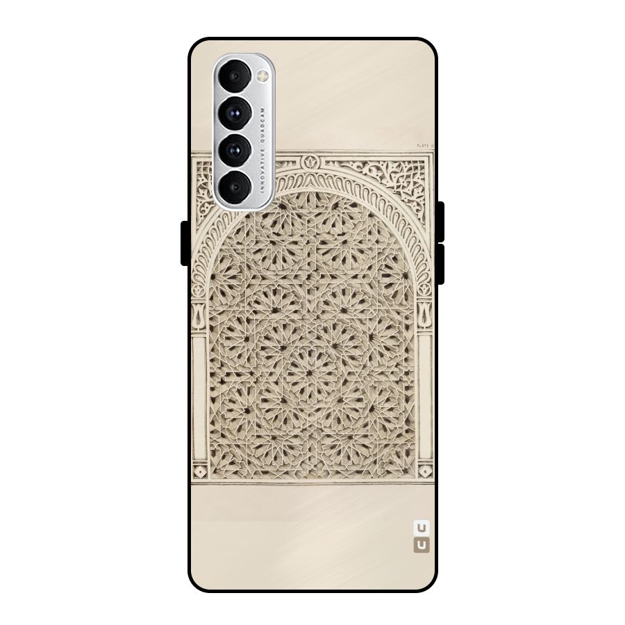 Window Ornaments Metal Back Case for Oppo Reno4 Pro
