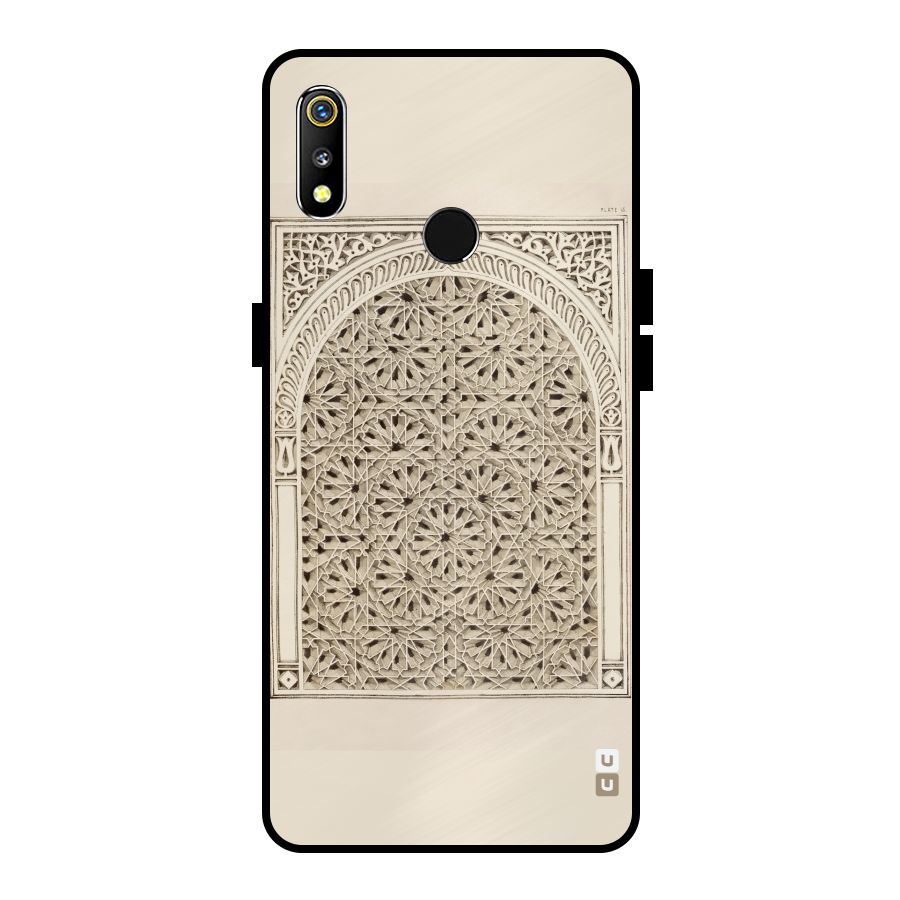 Window Ornaments Metal Back Case for Realme 3i