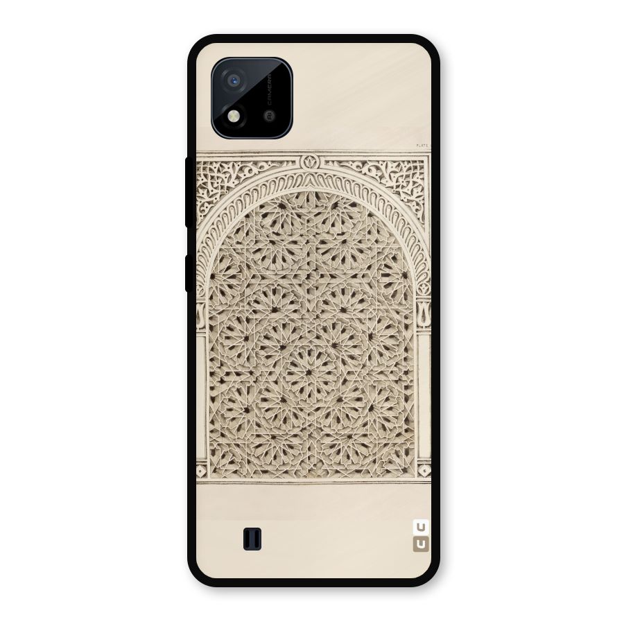 Window Ornaments Metal Back Case for Realme C11 2021