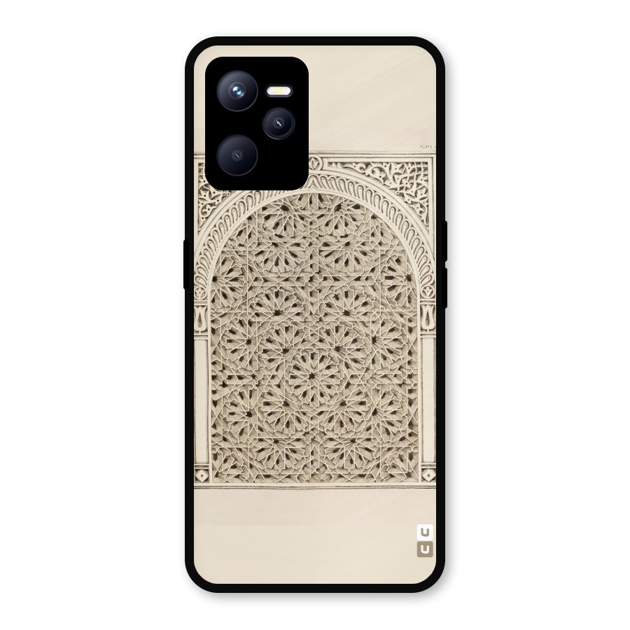 Window Ornaments Metal Back Case for Realme C35