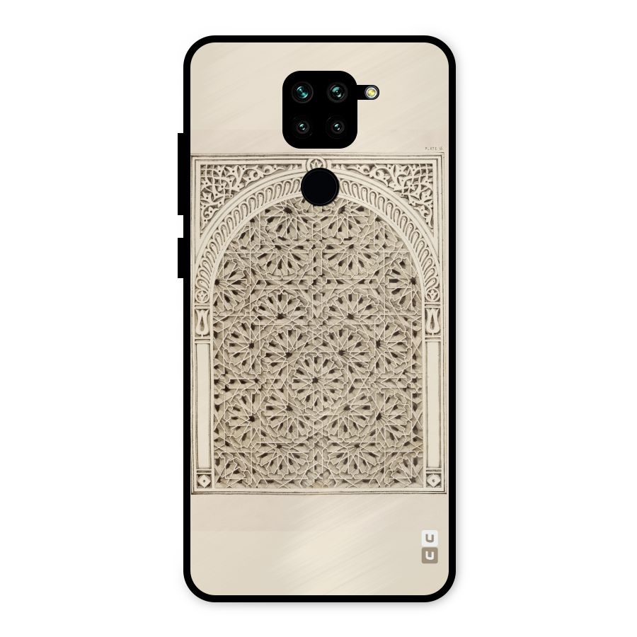 Window Ornaments Metal Back Case for Redmi Note 9