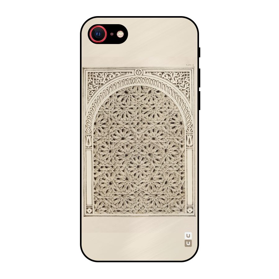 Window Ornaments Metal Back Case for iPhone 7