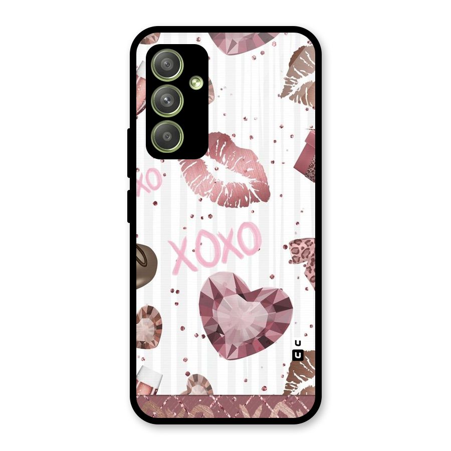 Wine Lip xoxo Glass Back Case for Galaxy A54