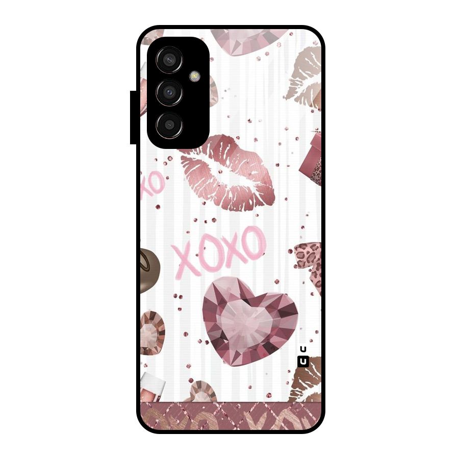 Wine Lip xoxo Glass Back Case for Galaxy F13