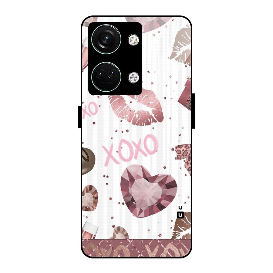 Wine Lip xoxo Glass Back Case for Oneplus Nord 3