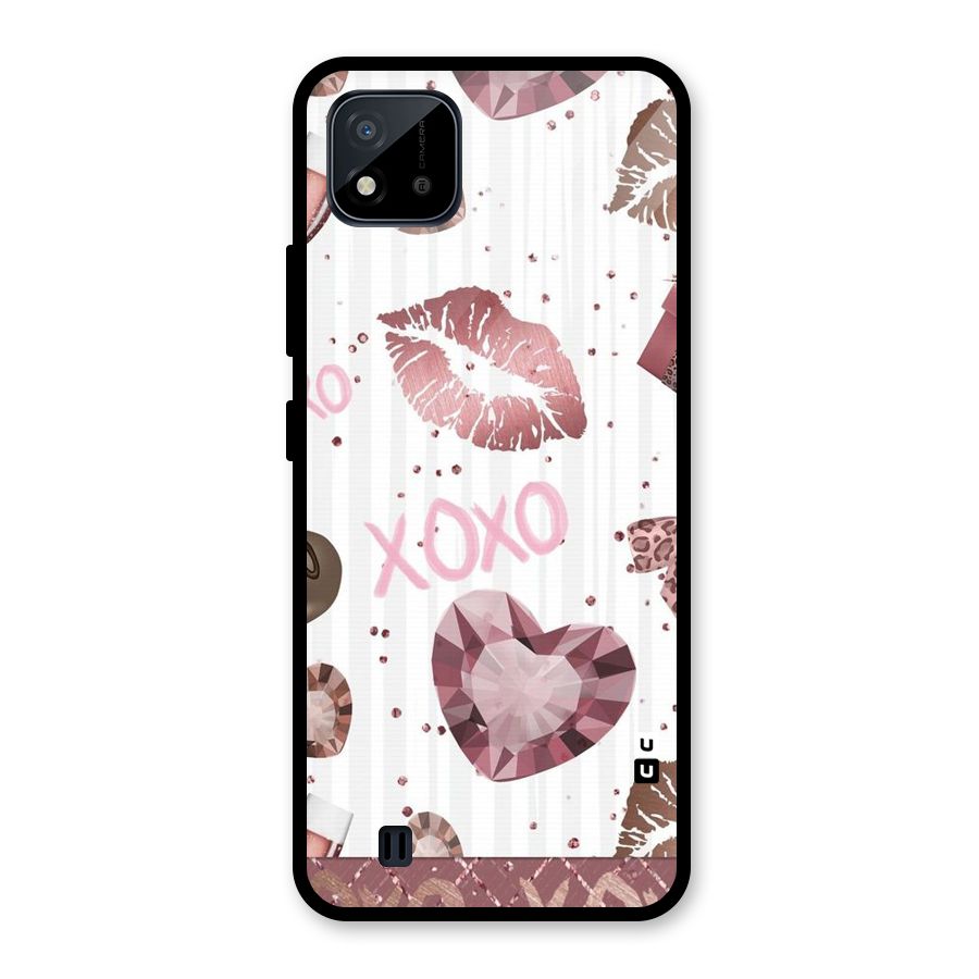 Wine Lip xoxo Glass Back Case for Realme C11 2021