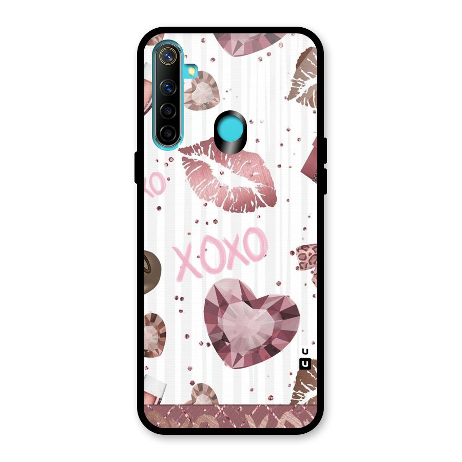 Wine Lip xoxo Glass Back Case for Realme Narzo 10