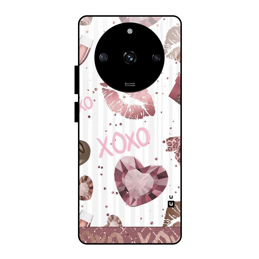 Wine Lip xoxo Glass Back Case for Realme Narzo 60 5G