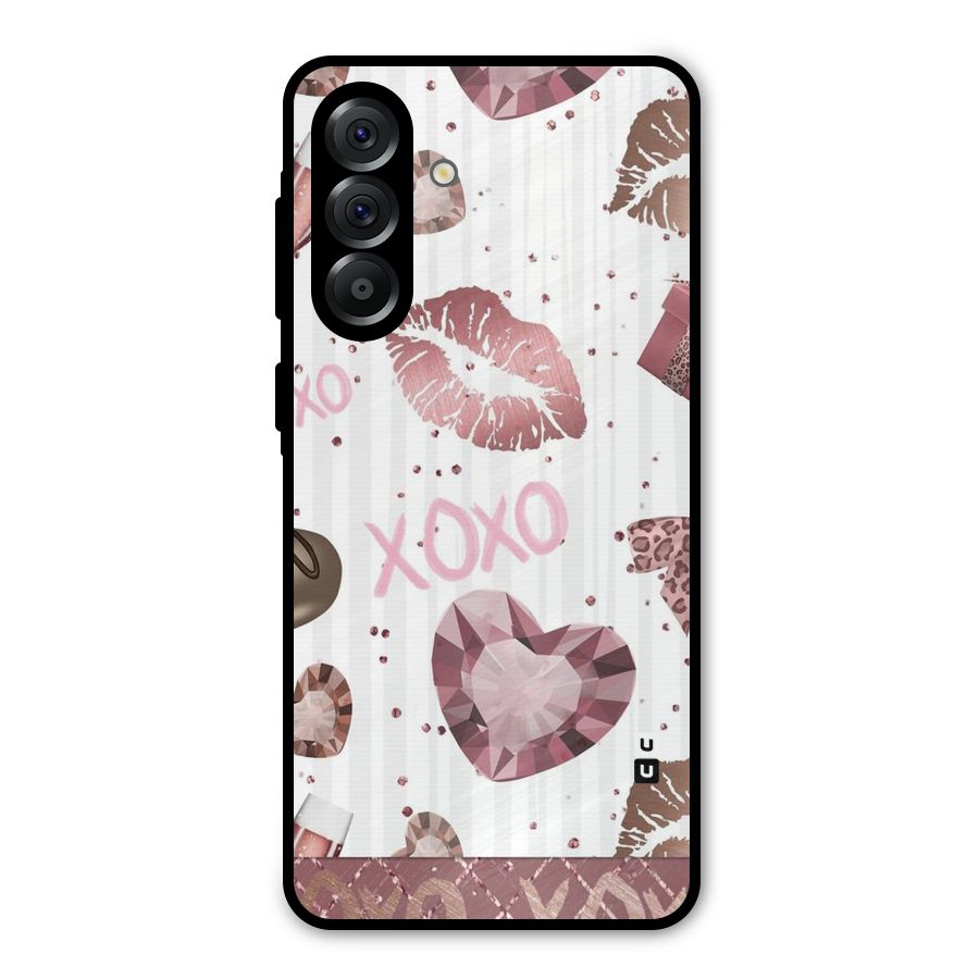 Wine Lip xoxo Metal Back Case for Galaxy A56
