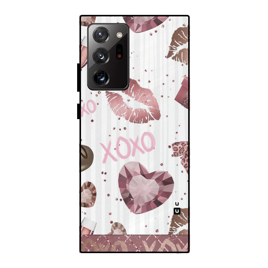Wine Lip xoxo Metal Back Case for Galaxy Note 20 Ultra
