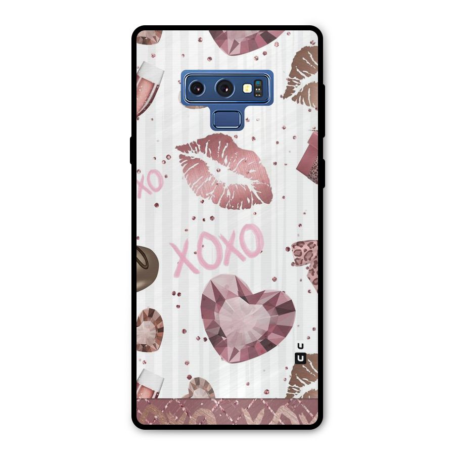 Wine Lip xoxo Metal Back Case for Galaxy Note 9