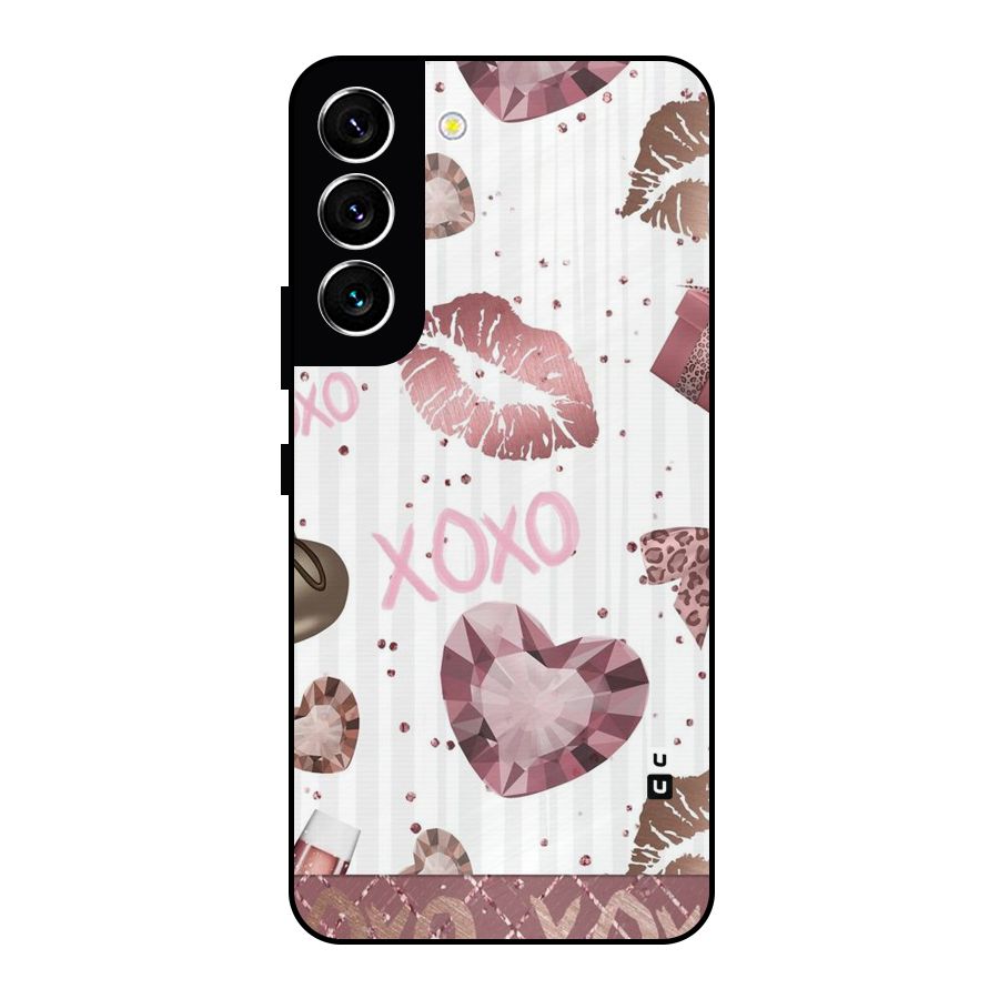 Wine Lip xoxo Metal Back Case for Galaxy S22 5G