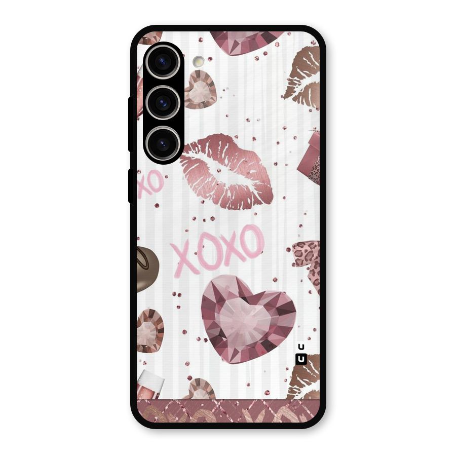 Wine Lip xoxo Metal Back Case for Galaxy S23 Plus