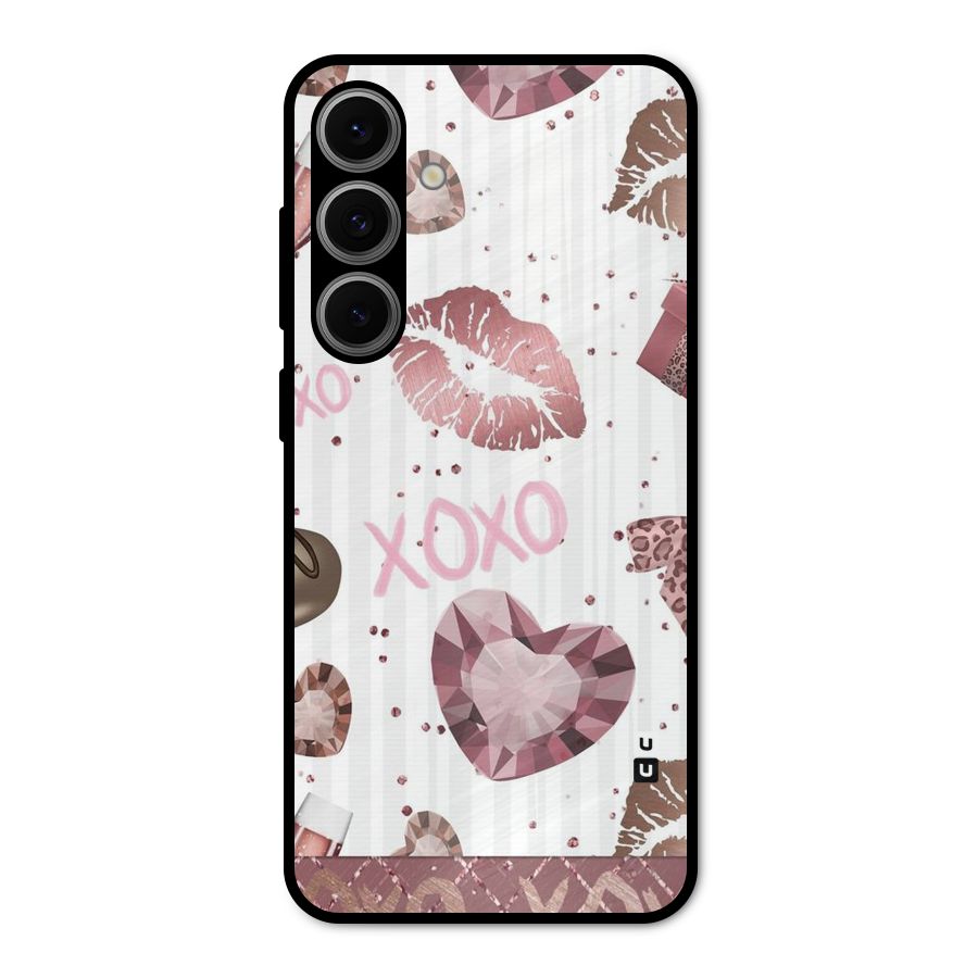 Wine Lip xoxo Metal Back Case for Galaxy S24 FE