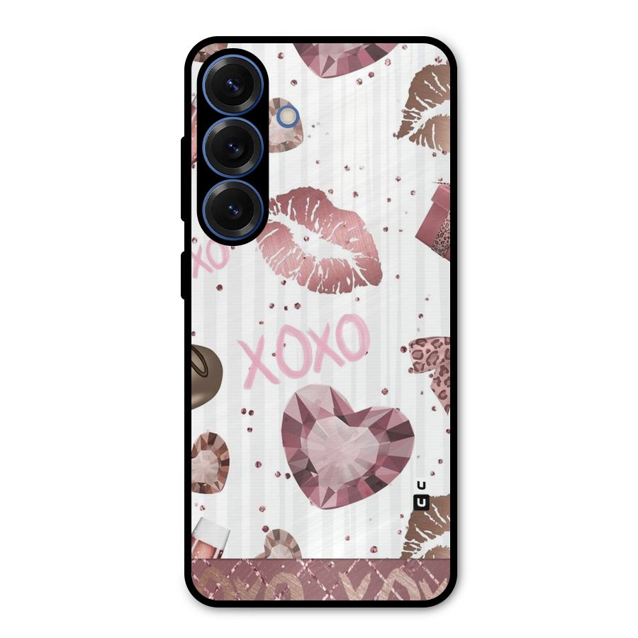 Wine Lip xoxo Metal Back Case for Galaxy S25