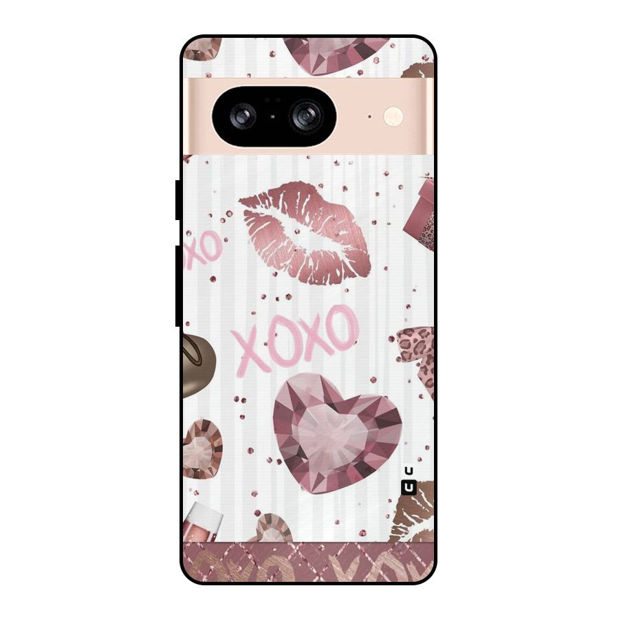 Wine Lip xoxo Metal Back Case for Google Pixel 8