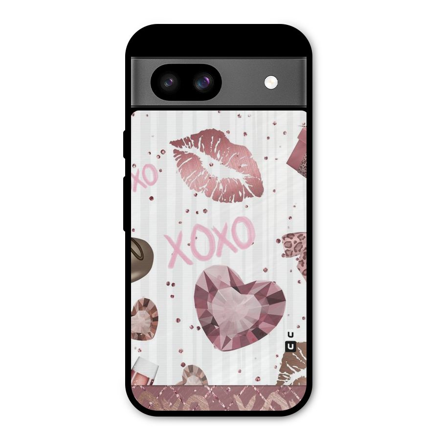 Wine Lip xoxo Metal Back Case for Google Pixel 8a