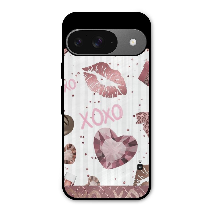 Wine Lip xoxo Metal Back Case for Google Pixel 9