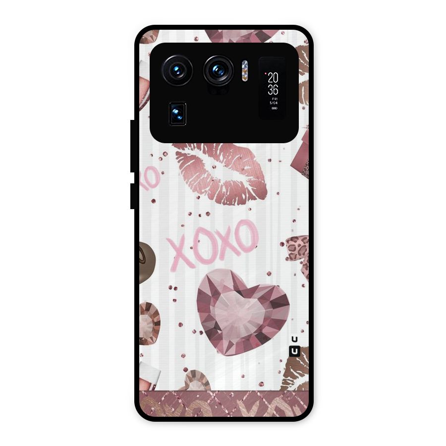 Wine Lip xoxo Metal Back Case for Mi 11 Ultra